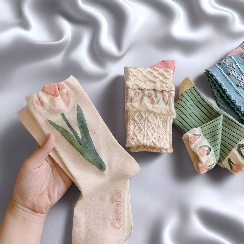 4 paia di calzini floreali set - No Show Sock Women recensione e prezzo